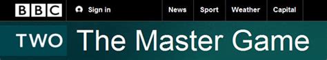 is the masters on bbc|bbc master game.